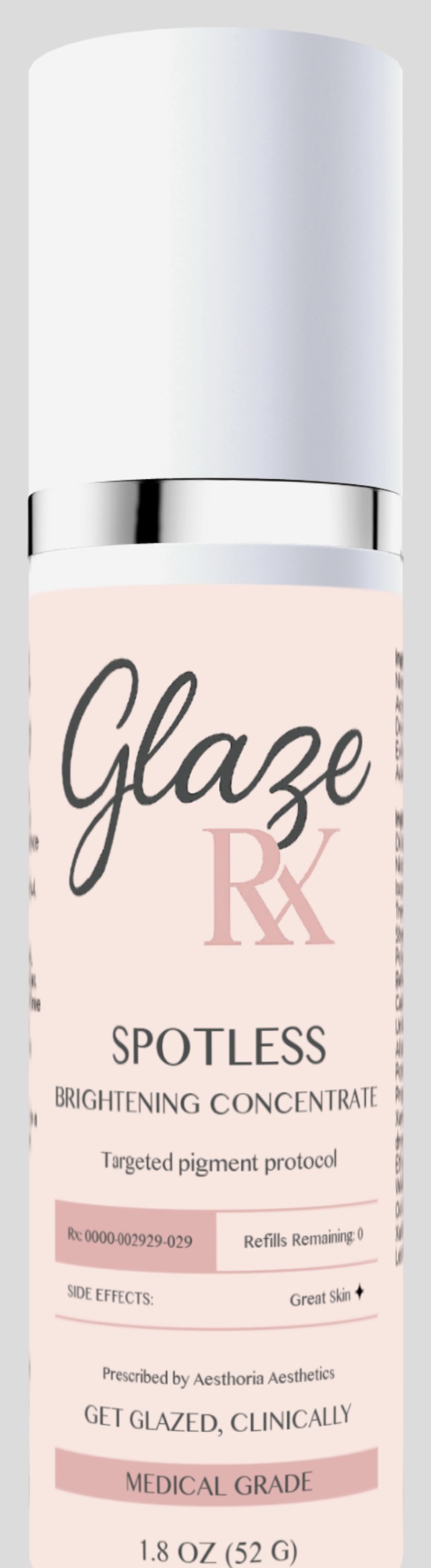 Glaze Rx Spotless brightening concentrate bottle